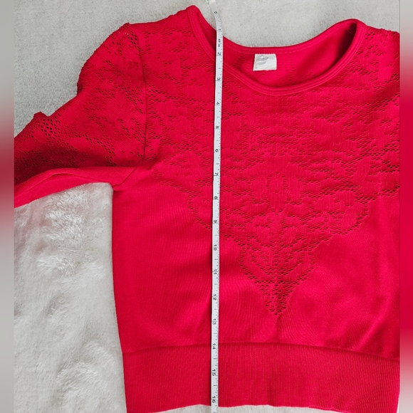 NEW Fabletics Red Seamless Cropped Top Size XS Activewear Athletic Sporty - Picture 6 of 8